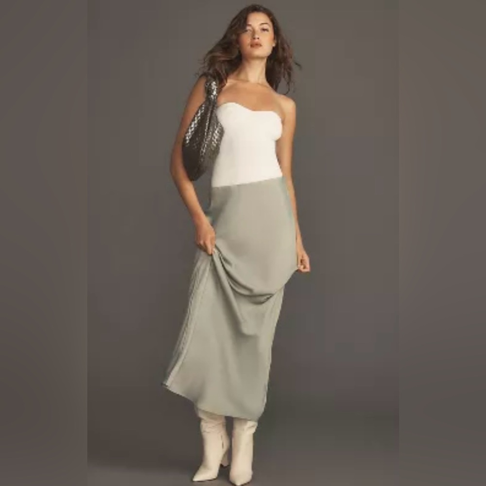Anthropologie- The Tilda Maxi Slip Skirt